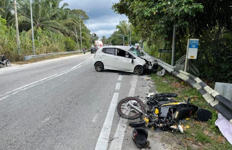 Ayah maut, anak patah kaki motosikal dirempuh