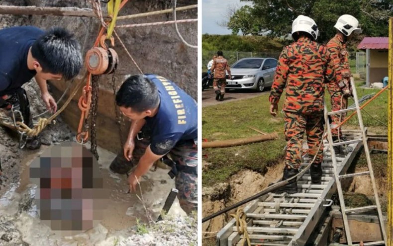 Selamat selepas 4 jam terperangkap dalam runtuhan tanah