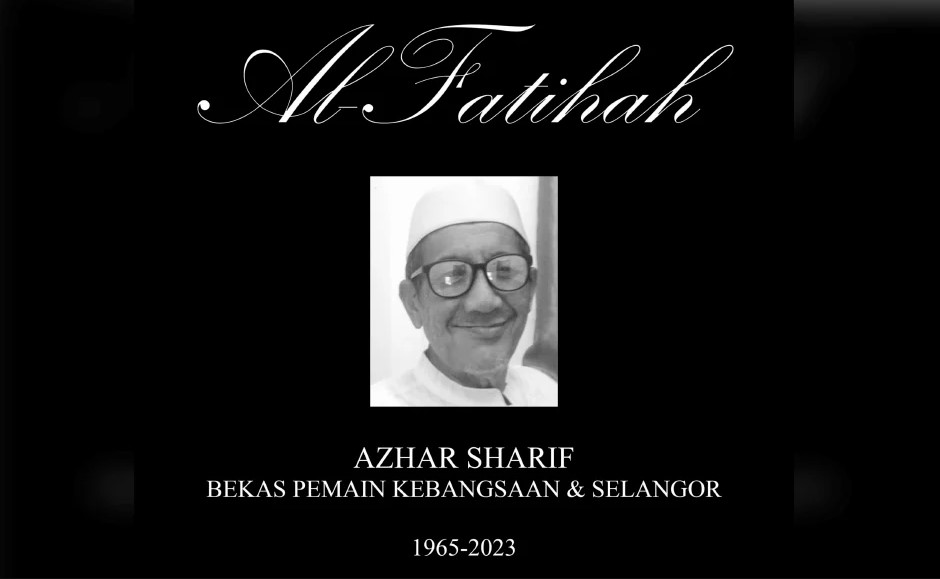 Pemain era 80-an Azhar Sharif meninggal dunia