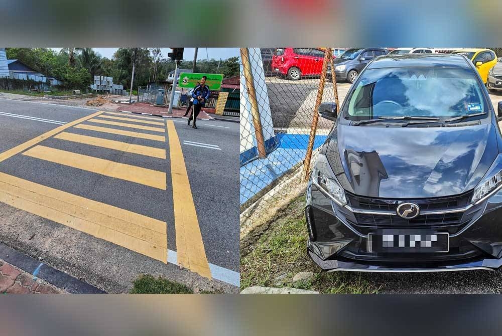 Murid Tahun Empat cedera, kereta tak sempat berhenti