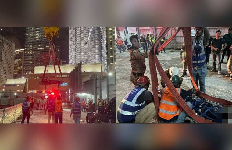 Operator menara kren maut ketika bertugas